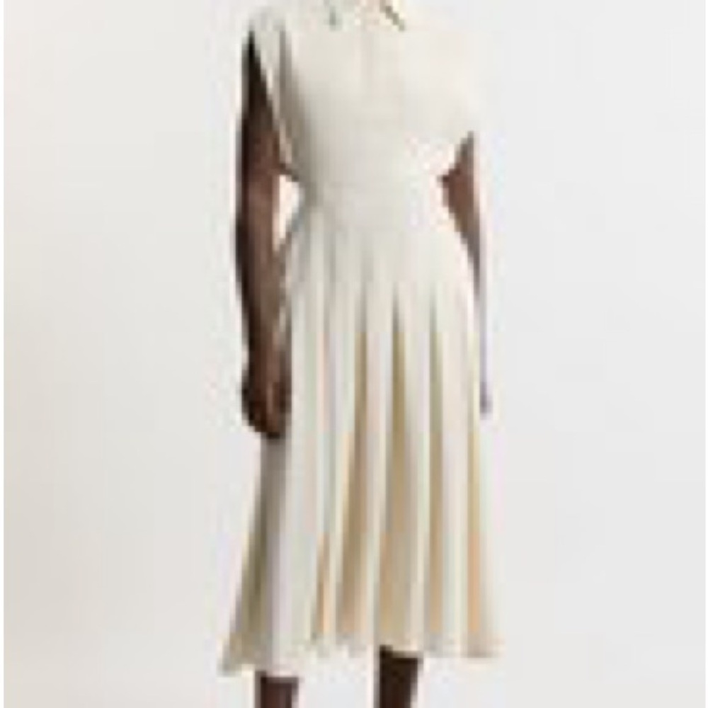 Elegant Cream Midi Dress - Karen Millen